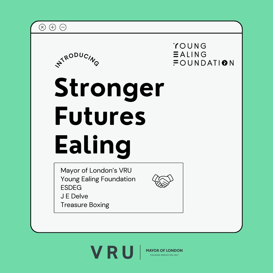 young_ealing's tweet photo. We're proud to be part of the @MayorofLondon, @LDN_VRU's #StrongerFutures programme.

We're leading a partnership of local grassroots organisations providing new positive opportunities for the children and young people in the areas of our borough that need it most.

#YoungEaling https://t.co/PQuz7w0rMe
