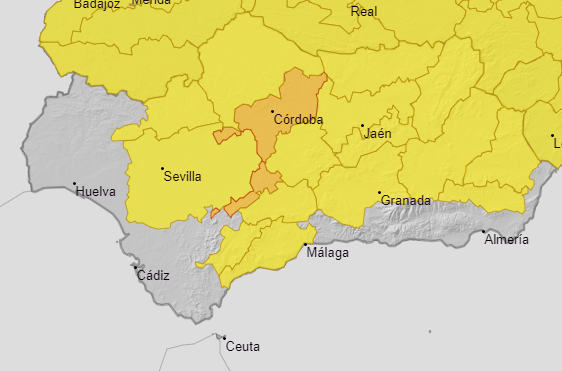 E112Andalucia's tweet photo. 📌 La Campiña cordobesa se suma a las comarcas con avisos naranja por #lluvias y #tormentas en esta tarde de viernes☔️

@AEMET_Esp prevé que el aviso esté vigente hasta las 20:00 horas https://t.co/O2hzyX5ijh