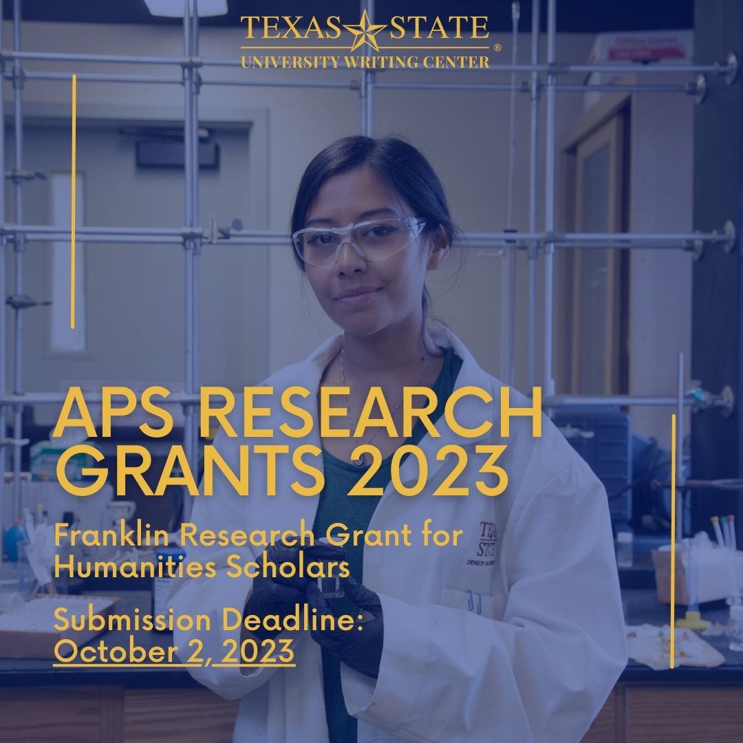 Additional information and submission guidelines can be found at amphilsoc.org/grants/frankli…. Stop by the Writing Center to review your application before you submit!