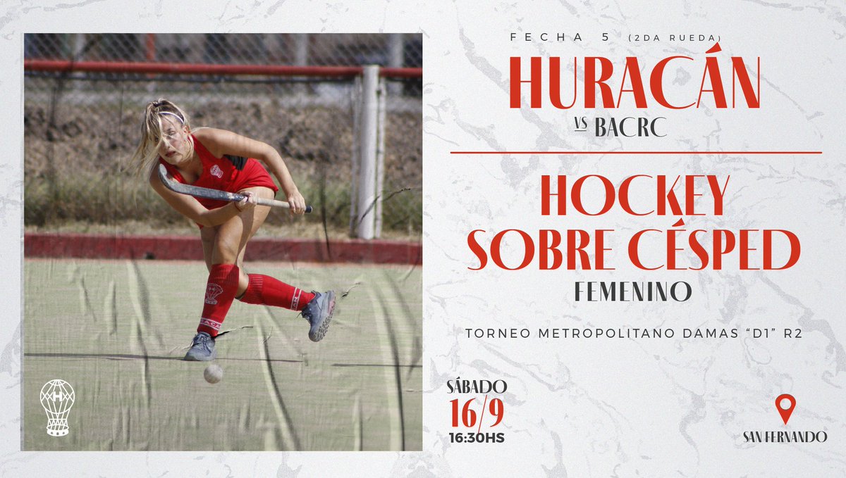 huracandeportes's tweet photo. #Huracán 🎈#HockeySobreCésped
🏑 Este sábado 16/9, la Primera del Femenino del Globo se enfrentará a #BACRC desde las 16.30 por la #Fecha5 de la Segunda Rueda del Campeonato Metropolitano de Damas "D1" R2, en San Fernando https://t.co/mFtFXptINU