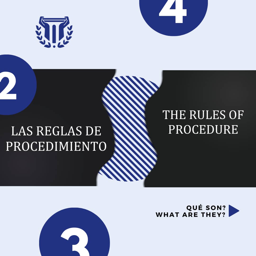 Hoy compartimos 💡datos importantes sobre las reglas de procedimiento 📃 y su uso. Today we present important information ℹ️ about the rules of procedure and how to use them 📃