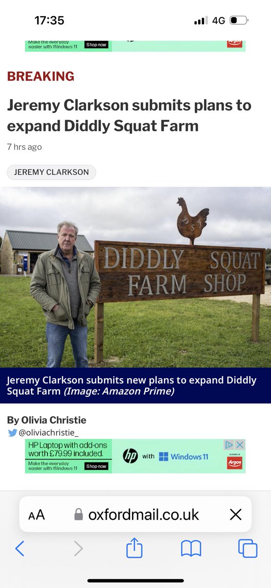 This story is not true. There are no plans to expand the farm shop. I do wish headline writers would pay attention.