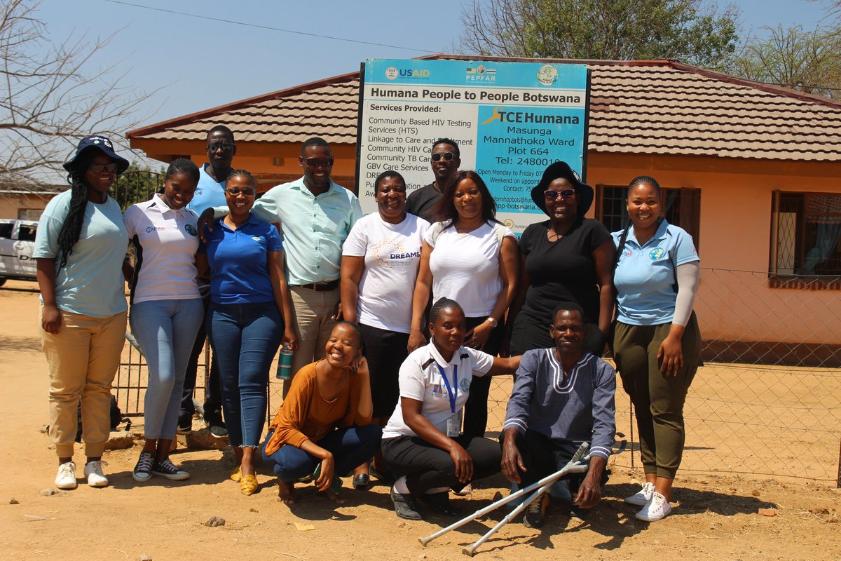 WHOBotswana's tweet photo. Community based organisations are at the frontline of the HIV response in Botswana.

As part of the #TB &amp; #HIV Programmes Review the team visited @Humana_Bots  a community based organisation based in Masunga , North East District, to learn more about their work.

#HealthForAll https://t.co/E3NcBS6ssG