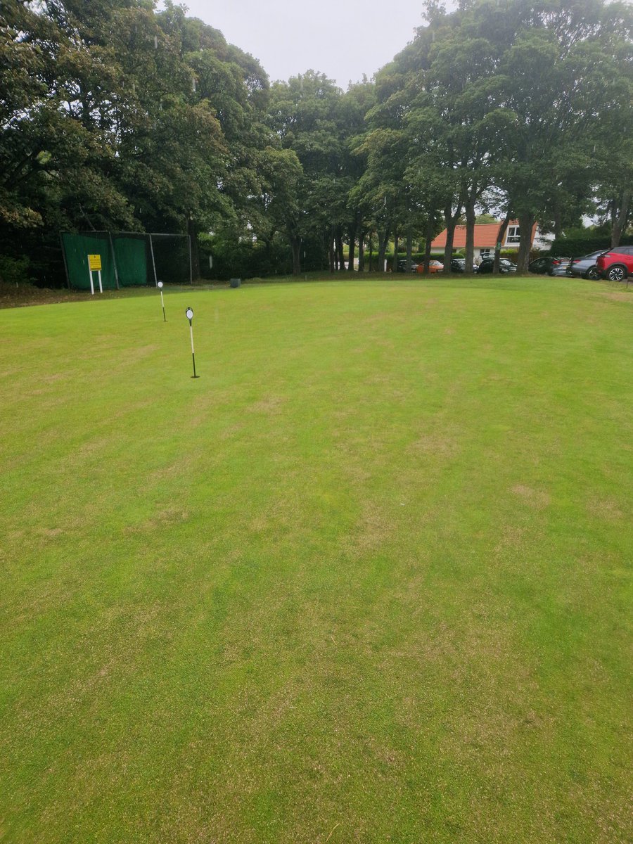 Putting Green Cored, overseeded and top dressed. 
Very little disruption or effect on ball roll.
#Longniddrygolf 
#sustainableagronomy
#fescue