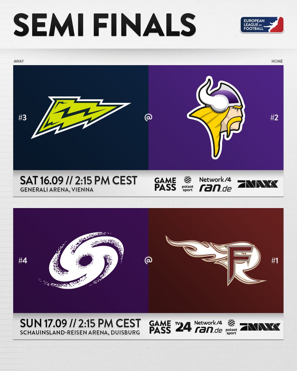 One. More. 𝐒𝐓𝐄𝐏. 📣 

It’s the semi finals weekend &amp; we‘re looking forward to 2 bangers! 

📺: #ELFPlayoffs on Free-TV 
📱: Stream on #ELFGamepass