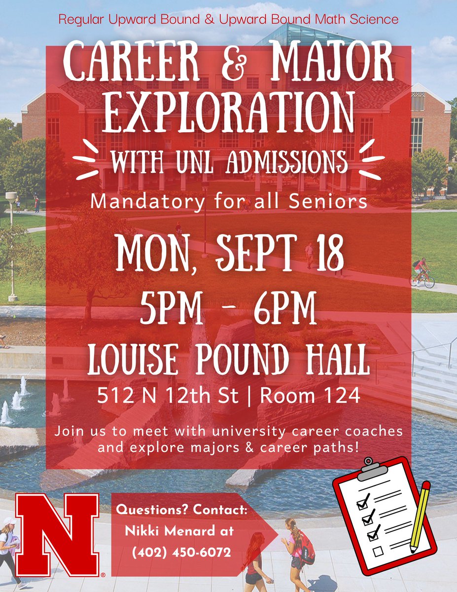 ubunl's tweet photo. Attention Upward Bound Seniors - Join us on Monday, 9/18 for Senior Seminar! https://t.co/WSEOASOavq