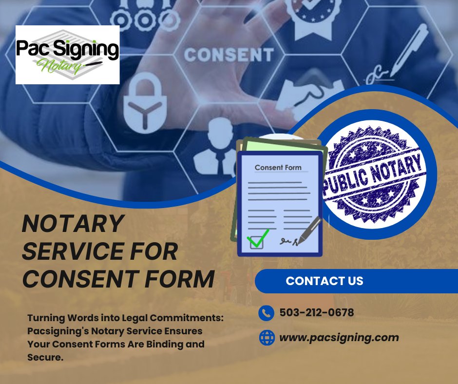 pacsigning's tweet image. Pacsigning's Notary Service Ensures Your Consent Forms Are Executed with Precision and Care.

Call 503-212-0678
Visit pacsigning.com

#ConsentForm #NotaryService #LegalDocuments #PeaceOfMind #PrecisionNotary #Pacsigning #hillsboro #lakeoswego #portland #beaverton