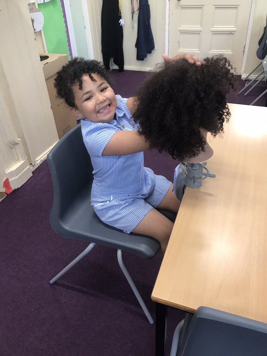 Our children absolutely love their hair well-being sessions. 
Here’s our one little girls learning to plait in the hope of being able to move onto braids. A huge thank you to the amazing <a href="/kenpictonsalon/">Ken Picton Salon</a> for the very kind donation.  “Children are the future”. <a href="/LansdownePS/">Lansdowne Primary</a>