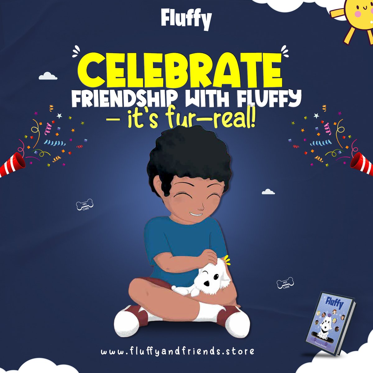 Get ready to wag, woof, and roll! The focus of Fluffy's paw-ty is friendship. Join the fur-tastic celebrations now! amzn.com/1662454406/ #Fluffy #ThomasStevens #FluffyAndFriends #inclusivity #inclusivitymatters #diversity #ilovebooks #bookish #booknerd #booktwt #writerslift