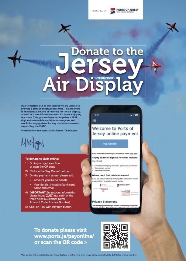 JerseyAirshow's tweet photo. Did you enjoy yesterday's event?
If so, please donate now to ensure future shows
#JIAD2024 #JIAD2023  #DonateJersey #SupportJIAD #JerseyEvents #CommunityDonations #FundraisingEvent
#VisitJersetCI https://t.co/vzEuDsjzvN
