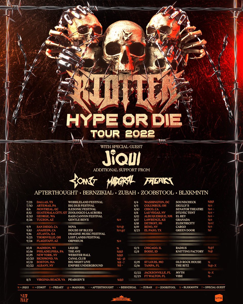 EDM_Obviously's tweet photo. Seattle, get ready to turn up the heat tonight! 🔥 Can't contain my excitement to catch @RiotTenMusic at his #HypeOrDieTour @showboxpresents ! 🎉 And let's not forget about @effinofficial's album debut – it's gonna be LIT! 🔊🤘 #SeattleRagers #RiotTen #EffinDebut #ReadyToRage #seattleEDM #PNWWUbZ #Headbanger
