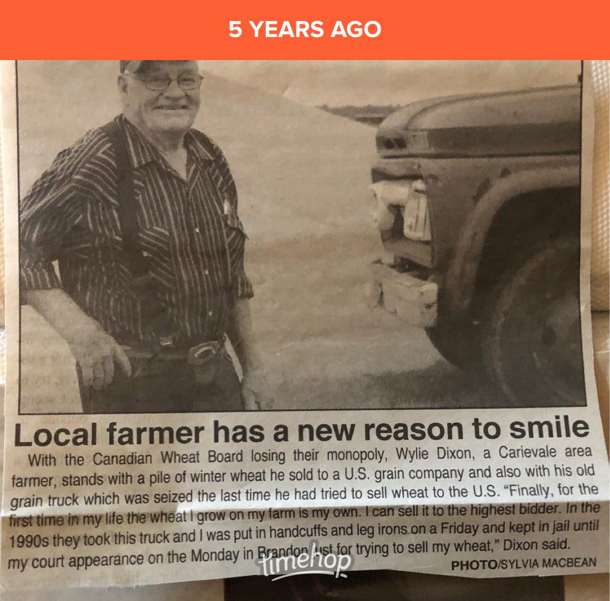 Love when this memory of grandpa pops up. Reminds me to stand up for what I believe in. He ended up winning in the end but he had to go through hell to get there.