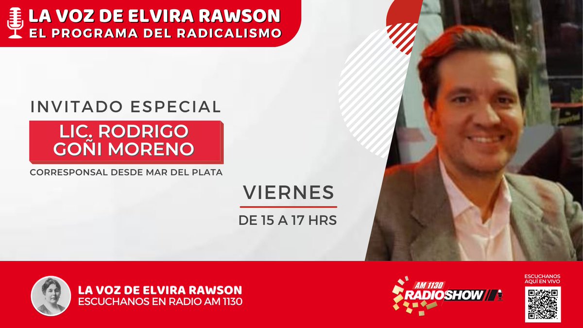 👉Hoy Programa 108 de  <a href="/ElviraVozde/">La Voz de Elvira Rawson</a>
#Entrevistas Exclusivas a <a href="/CarlaCarrizoAR/">Carla Carrizo</a> y <a href="/karenlozzia/">karen lozzia</a> ❤️🤍
🌊Como siempre desde MDQ nuestro movilero estrella <a href="/GoniMoreno/">Rodrigo Goñi Moreno</a> 

📻 am1130.com.ar  de 15 a 17 hs
<a href="/hernan_najenson/">Hernan Najenson</a> 🇲🇨 
<a href="/ateneorecoleta/">Ateneo de la Recoleta Elvira Rawson</a> 
<a href="/UCRCapital/">UCR CABA</a>