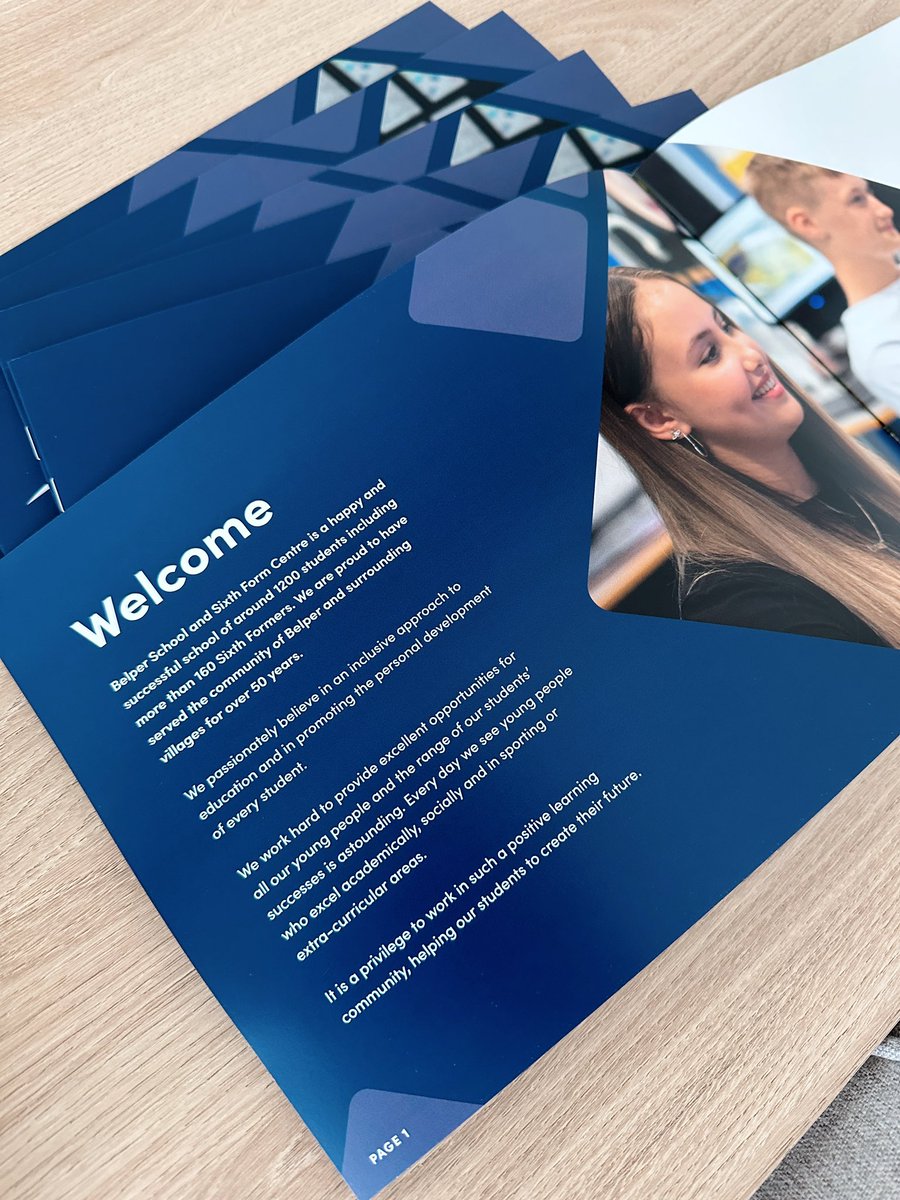 Absolutely delighted to receive the newly printed prospectus we crafted for <a href="/belperschool/">Belper School & Sixth Form Centre</a>. 📖😍#SchoolProspectus