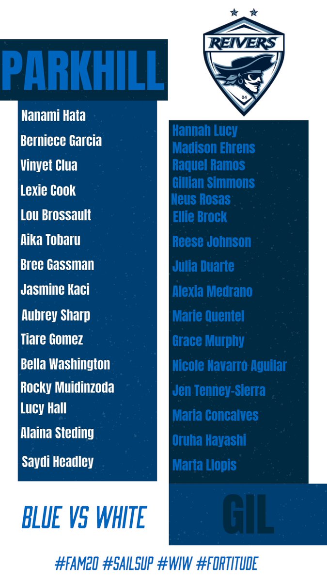 ReiverWSoccer's tweet photo. Annual Blue vs White Full90 Intersquad Scrimmage
Coach Parkhill vs Coach Lia Gil
Who will come out on top?!
Our team fundraiser is also live. Please donate to this wonder program and help us reach our goal of $10,000.
https://t.co/DeJwAB75mF
#FAM20 #SailsUP #WIW #Fortitude https://t.co/hP0UHWZ7re