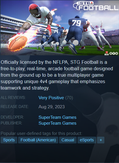 STG Football  Download and Play for Free - Epic Games Store