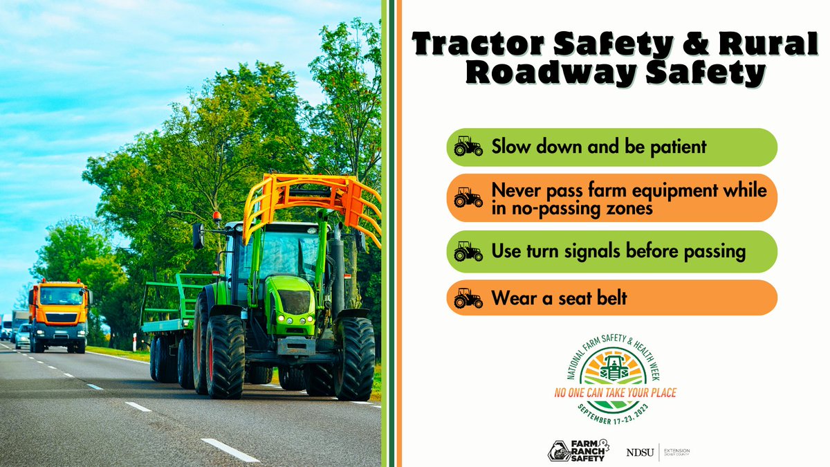 ndsuextdickey's tweet photo. You are irreplaceable. Your efforts to stay safe on the road can be your best protection against drivers who do not slow down or pay attention.
#noonecantakeyourplace #roadwaysafety #NFSHW23 #ndsuextension #ndsufarmranchsafety https://t.co/YFdzxQI3RB