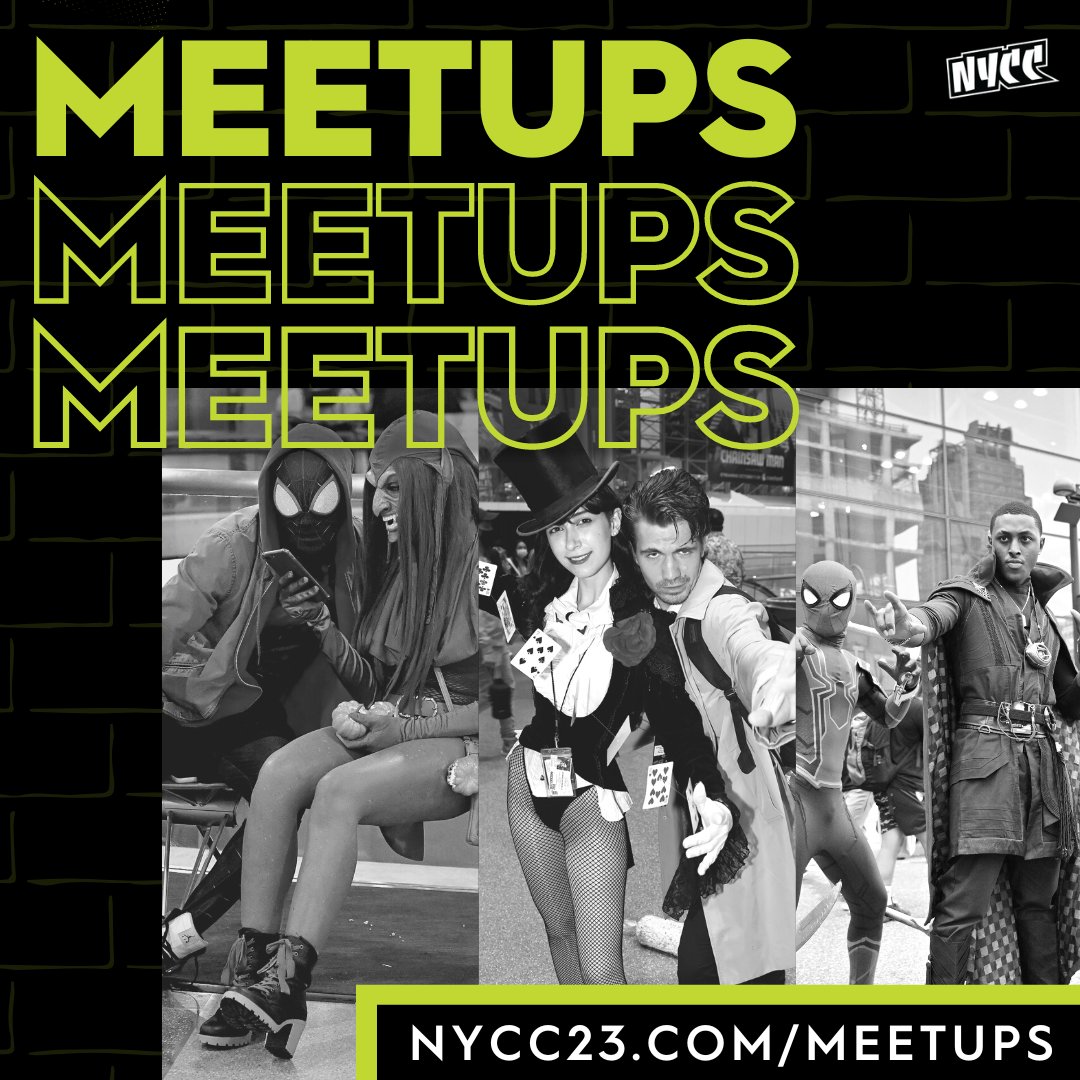 Your future besties are coming to NYCC ❤️ The meetups schedule is now live! Hang with fellow fans, pose for epic cosplay photos, and find a crew that loves your favorite fandoms as much as you do. Check it out: NYCC23.com/Meetups.