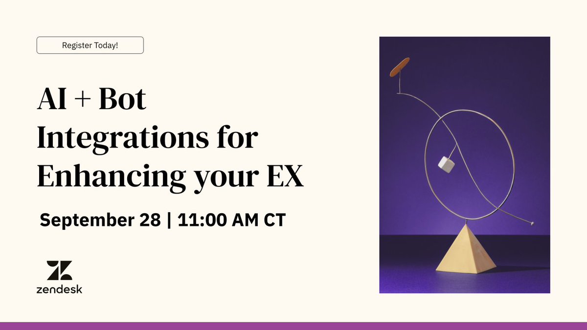 ZuoraGeek's tweet photo. If there's an industry where AI will have an impact, it is Support.

Learn how Zendesk for employee experience empowers leaders in IT, HR, and more with AI-powered tools to extend your team’s bandwidth and deliver exceptional employee experiences. 

Sign https://t.co/ukHSgpTLDV https://t.co/EhE2dbBFwE