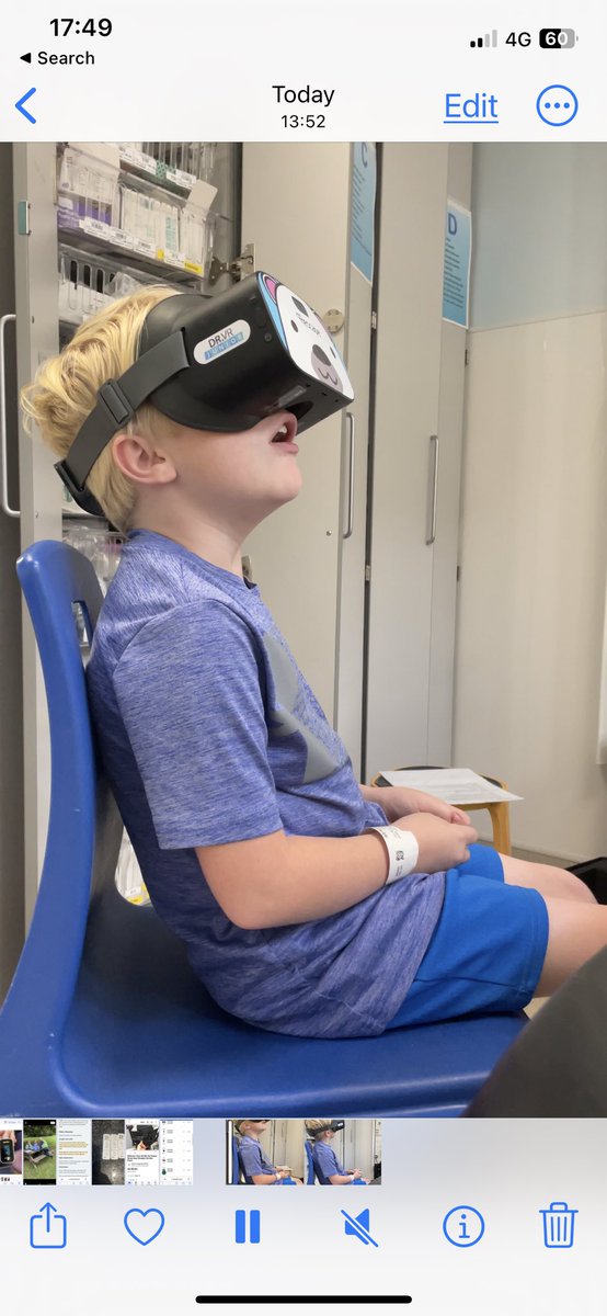 luannnablue's tweet photo. @RescapeVR my son had a much more comfortable visit to his local assessment unit thanks to your VR junior set! He is terrified of bloods and highly anxious on admissions! It made his day! #cf please get this into more CF clinics https://t.co/VMUq7x6TOA