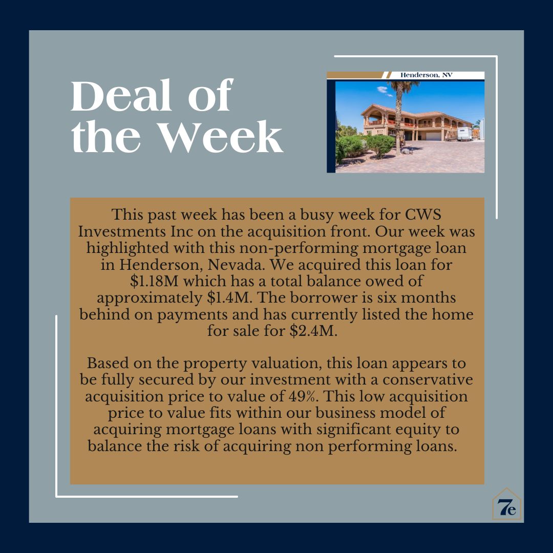 ChrisSeveney's tweet image. Our team is thrilled to introduce our new Friday series, &apos;Deal of the Week&apos;! 👏🏼 We&apos;re excited to share with you the strategic deals we&apos;ve made through mortgage note investing, and give you a glimpse of the assets in our portfolio. #AssetManagement #ProfitStrategy