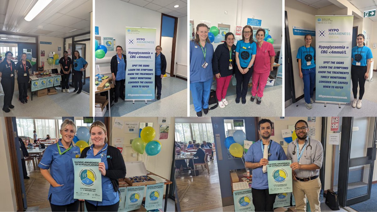 SouthernHSCT's tweet photo. Big thank you to our inpatient diabetes team who have been out and about across Daisy Hill and Craigavon hospitals this week to chat to staff about raising awareness of hypoglycaemia during #HypoAwarenessWeek 🔎
#TeamSHSCT https://t.co/RF9DERRcxc