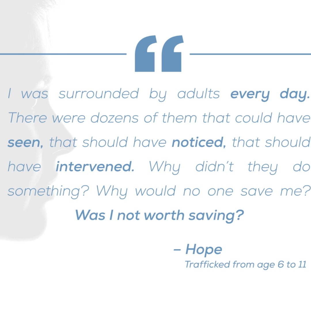 IAmOnWatch's tweet photo. Victim identification is only at one percent in the United States. However, you can help break the cycle of exploitation and protect children like Hope by recognizing and reporting suspected trafficking. https://t.co/YfjLsUVLBf