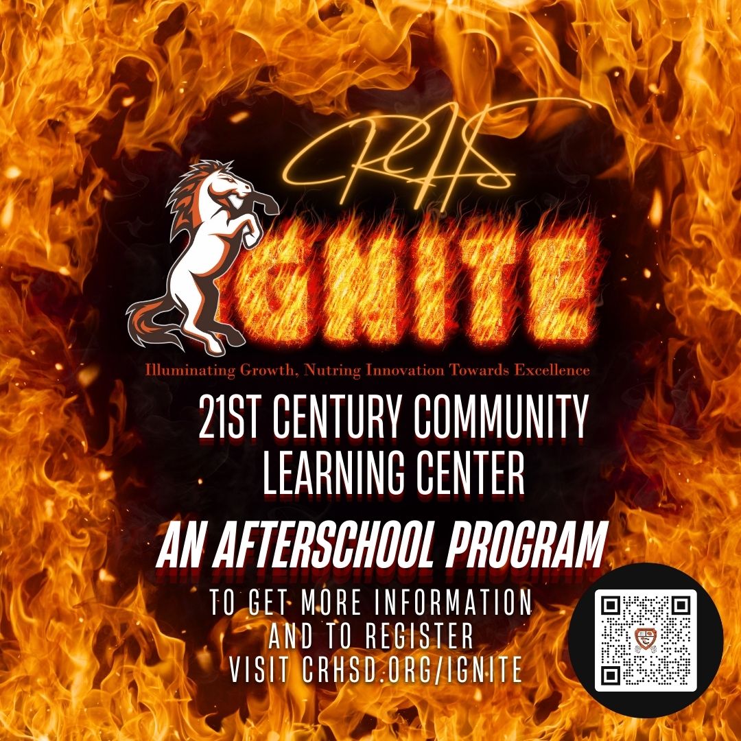 CRHSD's tweet photo. Did you know that CRHS will now have an afterschool program that will run everyday afterschool for students? We are excited to announce the IGNITE program for our district! This afterschool and summer programming is made possible through a grant from the NJDOE!#crhscoltnation https://t.co/siNlEbalNt