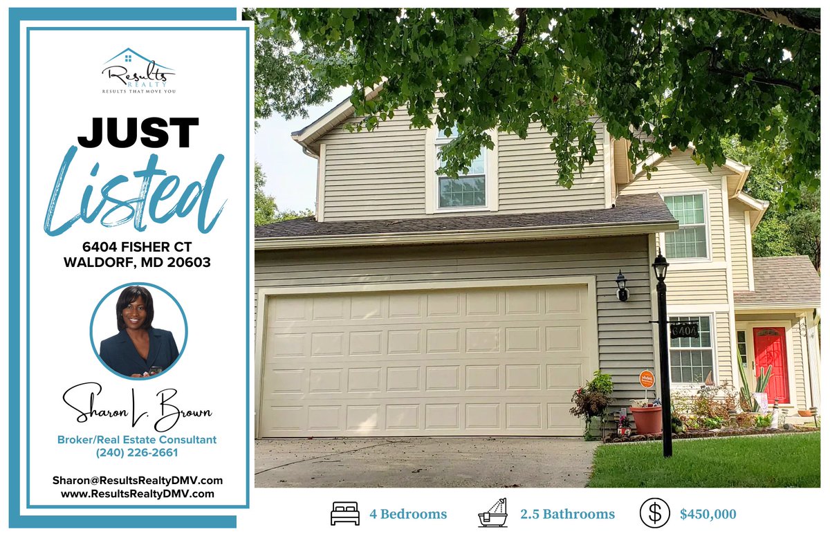 Call me today on 📲 (240) 226-2661 for a private showing.
--------
Connect With Us!

Facebook - facebook.com/ResultsRealtyD…
YouTube - bit.ly/2oA70K5
Instagram - instagram.com/ResultsRealtyD…

#JustListed #SharonLBrown #ResultsRealty #ResultsThatMoveYou