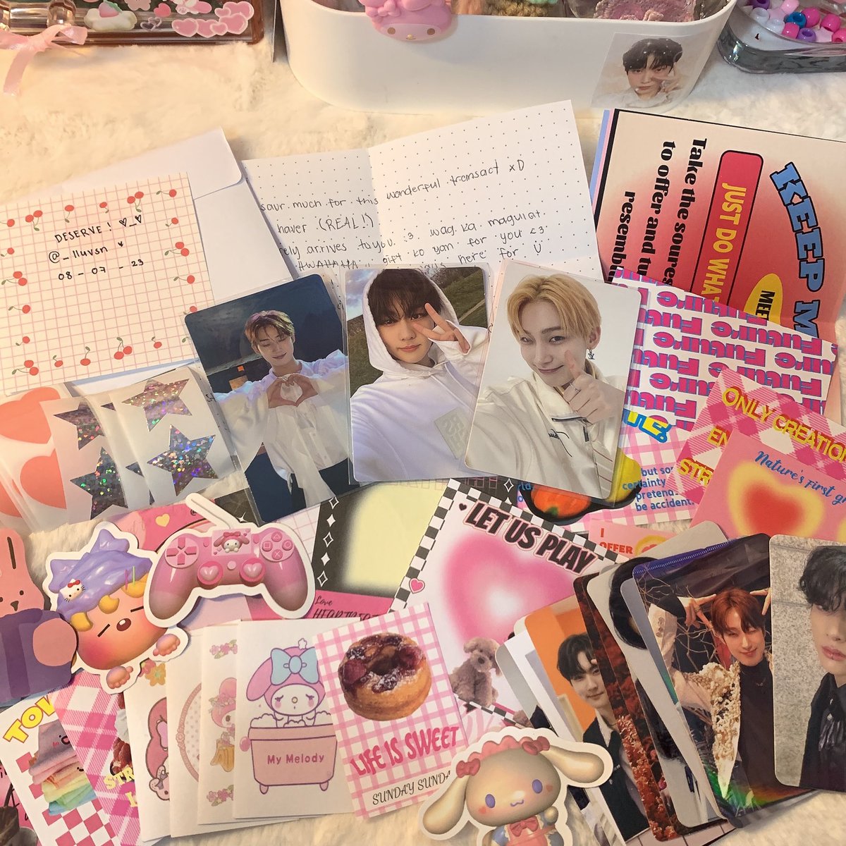 _lluvsn's tweet photo. เป๊ฐเพเฝฒยด ห ` ๊ฑเพเฝฒแ #lluvmails
% .. hi bbq @_lhsmailz ๐ฅน sunwon arrived safely HUHU sorry natagalan T______T THANK U SO MUCH for packing them safely nd for the wonderful transac xD IM VVVV TOUCHED SA GIFT ๐ฅน๐ฅน๐ฅน will treasure this forever , ILY SO MUCH ! โน๏ธ๐
!๐ฉฐยก #mailfromavi https://t.co/NBgaovf6rZ