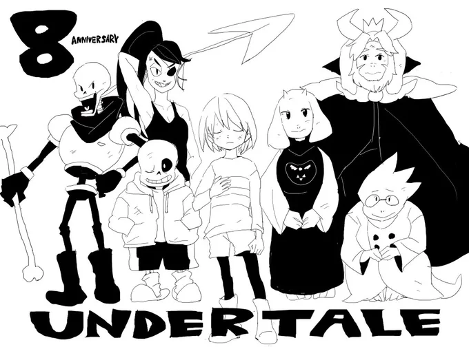 #undertale 
#undertale8周年  
遅刻した----! 