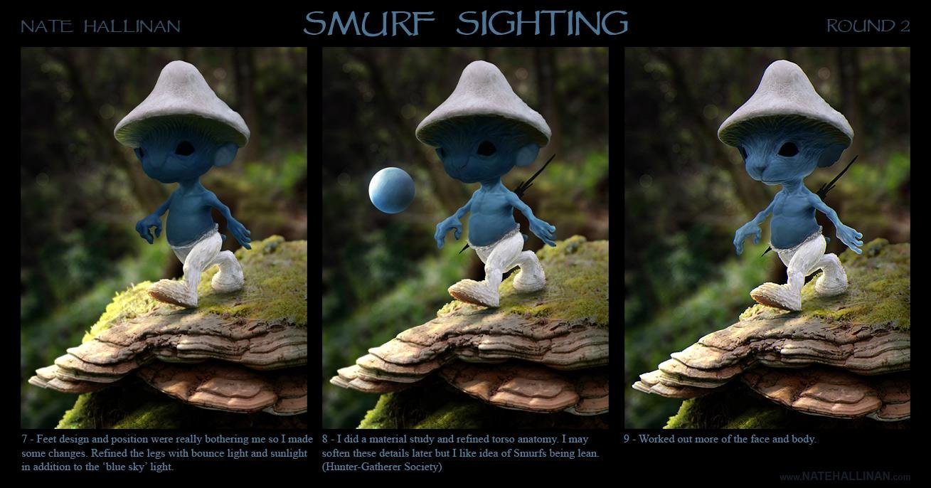 Art of Nate Hallinan - Smurf Sighting