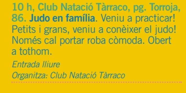ClubJudoTgn's tweet photo. Bon dia, família!! Tornem a estar al programa de Santa Tecla. Ens veiem aquest dissabte a les 10h00 al Club Natació Tarraco.

#club #judo #tarragona #tgn #SantaTecla2023 https://t.co/zKGM5QaJTm