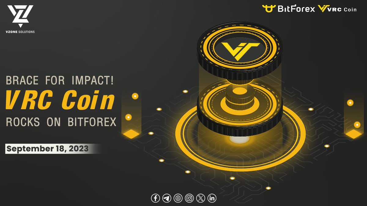 Blocklabtech's tweet photo. Get ready to ride the crypto wave! 🚀 Brace for Impact, because VRC Coin is set to rock the boat on BitForex this September 18, 2023. Don't miss out on the action! 💥
.
.
.
.
#vrc #coin #cryptocoin #VirtualZone #CryptoLaunch #vrccoinlaunch #CryptoHistory #bitforexlaunch #blockchainrevolution #vrccoinonbitforex #CryptoRevolution #vzonesolutions #vz #vzone #VRCCoin #BitForex #CryptoNews #BraceForImpact