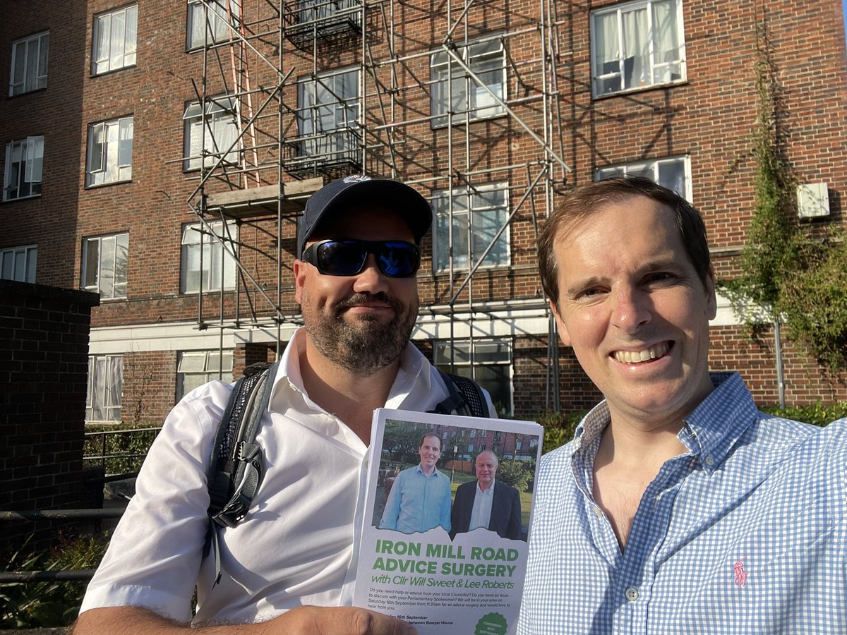 Will Sweet (@willsweetcllr) on Twitter photo Out before work to spread word of my advice surgery tomorrow with Putney’s Conservative parliamentary candidate Lee Roberts <a href="/Roberts4Putney/">Lee Roberts</a>. 👋 If you live on the Wendelsworth Estate please do come and let us know how we can help - Saturday (tomorrow) from 11:30am. Out before work to spread word of my advice surgery tomorrow with Putney’s Conservative parliamentary candidate Lee Roberts <a href="/Roberts4Putney/">Lee Roberts</a>. 👋 If you live on the Wendelsworth Estate please do come and let us know how we can help - Saturday (tomorrow) from 11:30am.