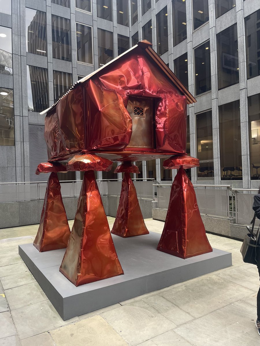 CarolynDwyer1's tweet photo. Thanks @stellalacuna for a brilliant tour of @sculpturecity with super interesting folk. Three intriguing, curious, beautiful and memorable works are #LarryBell Pacific Red (IV), #MikaRottenberg Untitled Ceiling Projection and #JessePollock The Granary https://t.co/I95aqcSaxk
