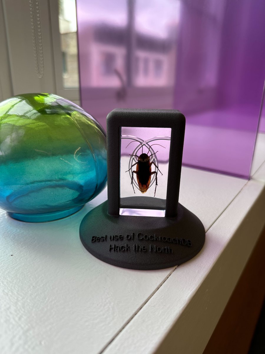 🏆 brb taking our "Best use of CockroachDB" trophies to <a href="/HackTheNorth/">Hack the North</a> this weekend