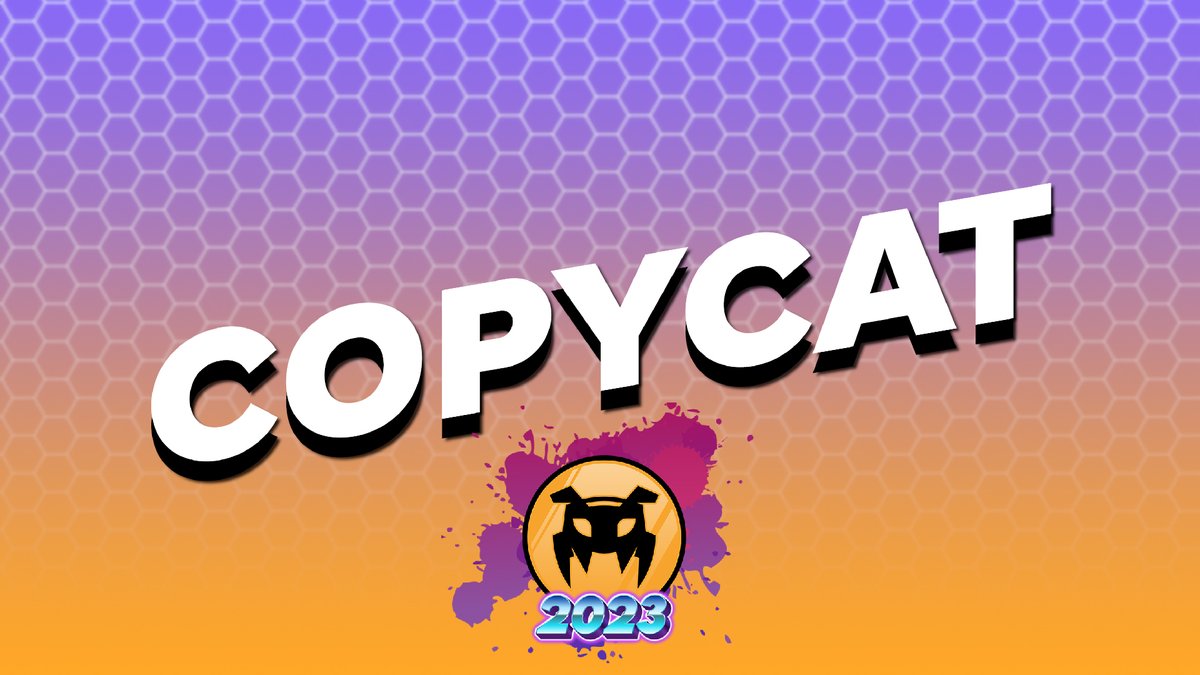 AIandGames's tweet photo. Alrighty, the theme of #AIandGamesJam23 is COPYCAT

Plenty of scope to play around with that I think.
The jam is now running for one full week and closes at 7pm BST on Friday 22nd September.

Best of luck everyone!
https://t.co/BNFaXpRTjU https://t.co/KssrlvYeVG