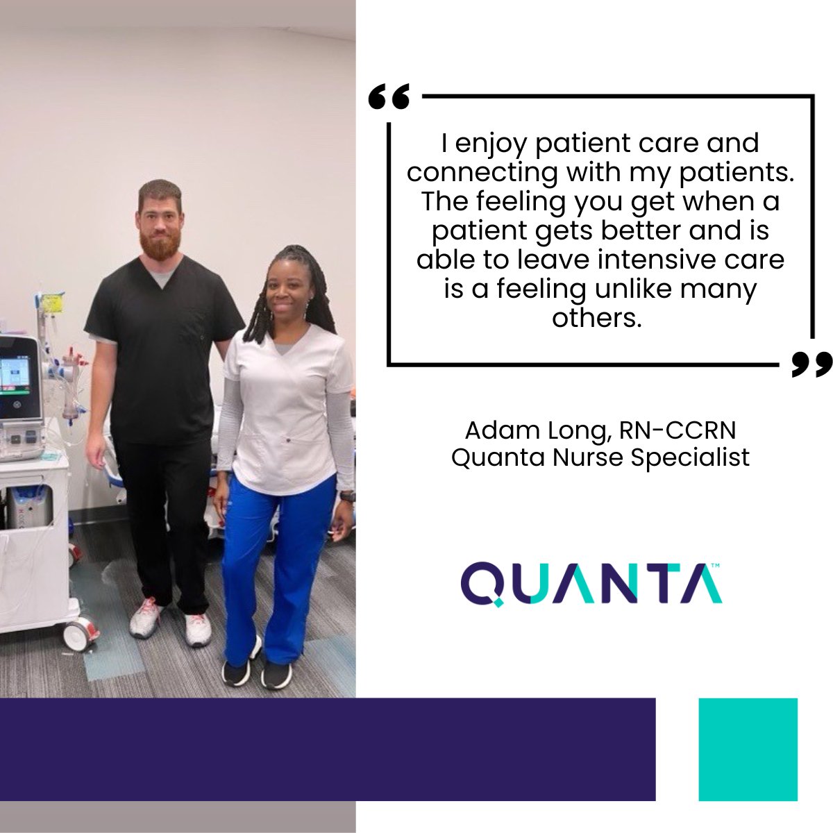 As #NephrologyNursesWeek 👏🎈comes to a close, we couldn't miss the chance to spotlight another remarkable member of the Quanta team, Adam Long! Adam was inspired to become a nurse by his grandfather, who worked as a nurse for many decades. #nephrologynursing #thankyou