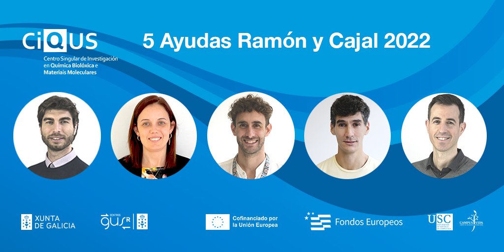 Great success!! Five <a href="/ciqususc/">CiQUS</a> researchers have been awarded the #RyC2022.
Congrats to all of them 🥂

🔹 M. Nappi <a href="/ManuelNappi4/">Manuel Nappi</a>  
🔹 J. Rodríguez <a href="/Rguez_Villar/">Jéssica Rodríguez</a>  
🔹 A. Sánchez <a href="/AdrSanFer/">Adrian Sanchez-Fernandez</a>  
🔹 R. Rodríguez <a href="/ChiralMat/">ChiralMat</a>  
🔹 M.A. Ortuño <a href="/ChemOrtuno/">Manuel A. Ortuño</a>

#RedeCIGUS #CienciaCIGUS