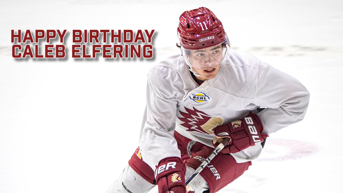 Chiefs_Hockey's tweet photo. The Chilliwack Chiefs would like to wish forward Caleb Elfering a very happy 19th birthday🎉🏒 https://t.co/RsgRGRiP9z