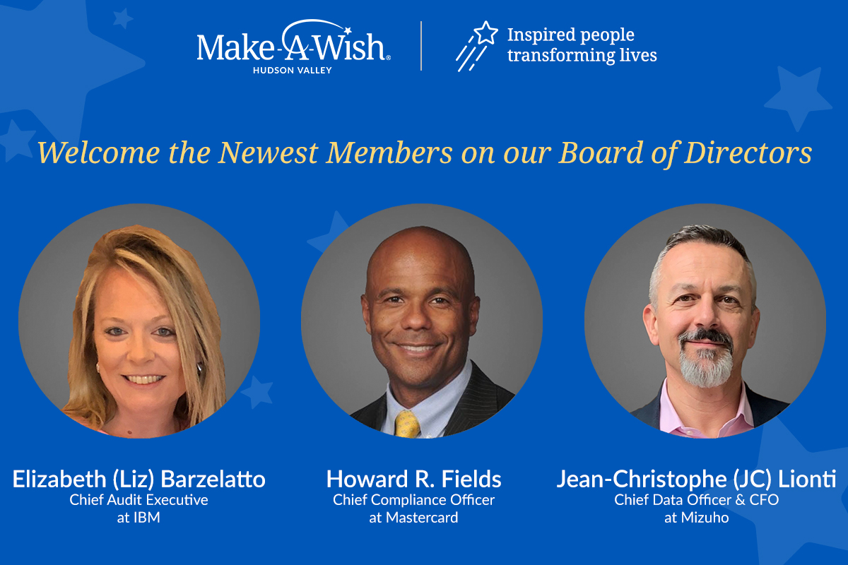 We are proud to announce that we have 3 new Board Members - Liz, Howard, and JC - joining our team of dedicated board directors in our mission of granting wishes for local children with critical illnesses.💫🙌
