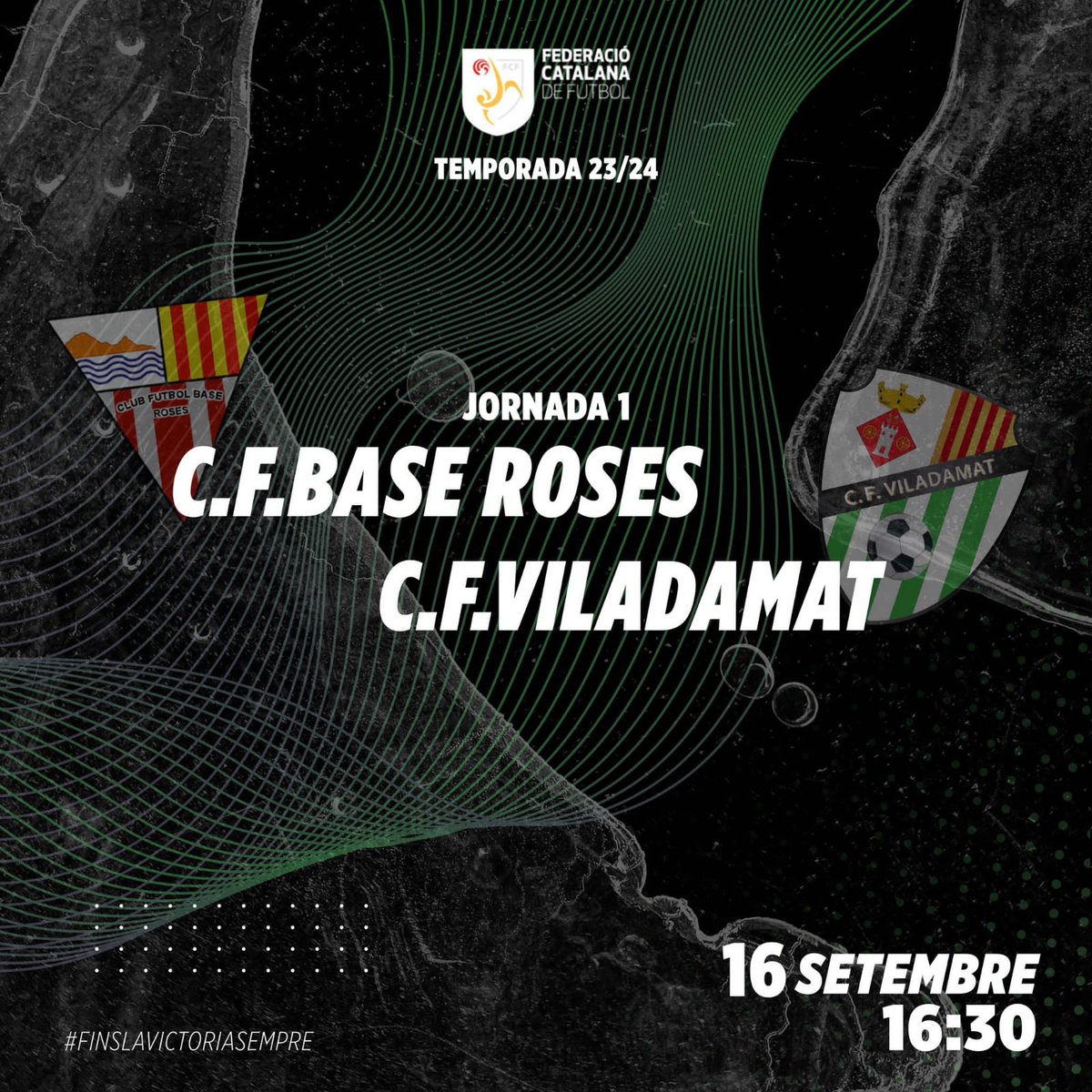 Dissabte comencem la lliga amb el <a href="/cfbaseroses/">cfbaseroses</a>.
#amuntviladamat