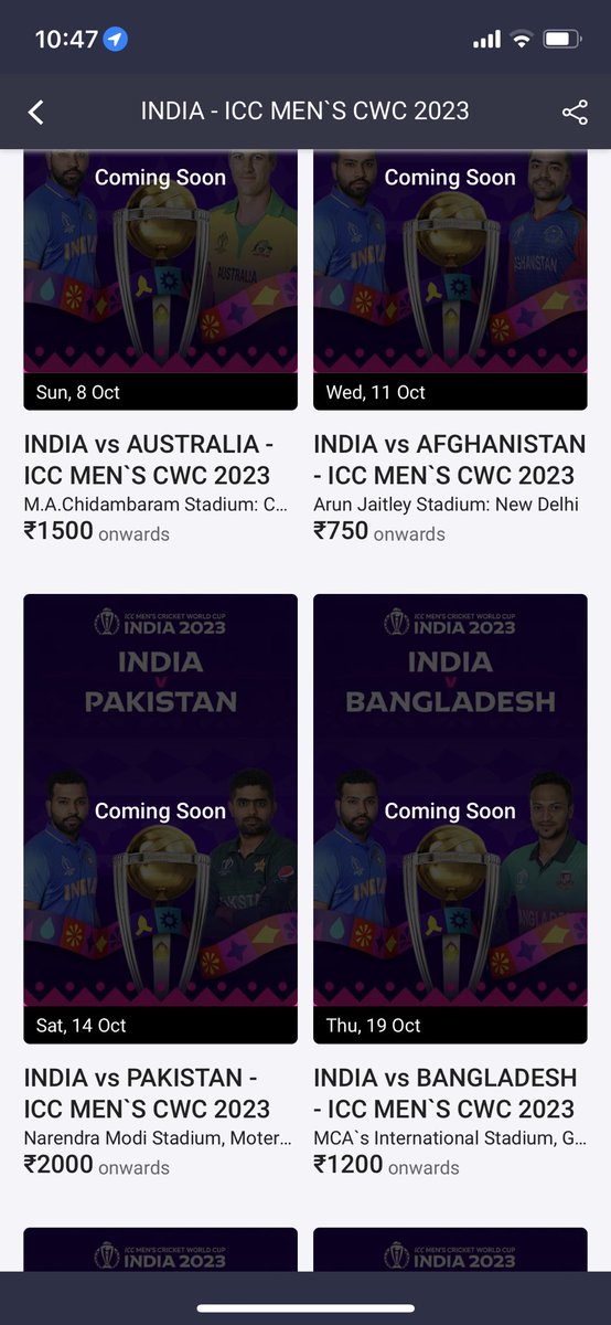 Happyrajsinh's tweet photo. It is showing coming soon again!! What’s the date and time ⁦@bookmyshow⁩? #BookMyShow #INDvsPAK https://t.co/KXZGcsF2sr
