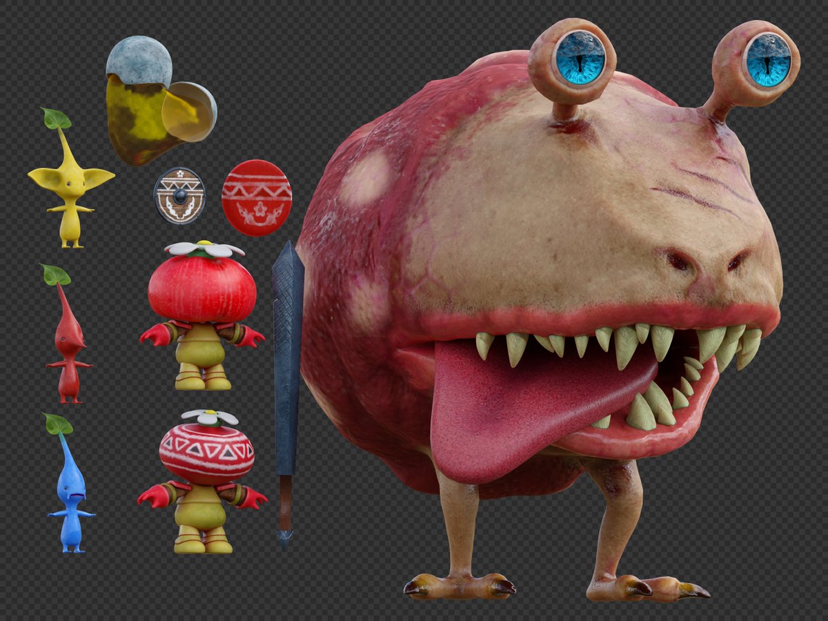 Wooden_Turtle's tweet photo. Elden Ring inspired Pikmin, Bulborb and Onion Knight made for the #Bossfight challenge.
#Pikmin4 https://t.co/sug0DcSH4L
