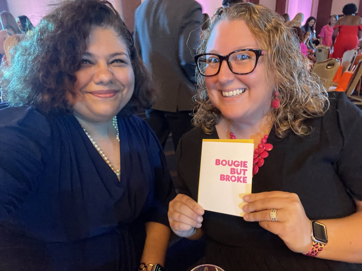 At the <a href="/sbef4sbisd/">SBEF</a> Style Show event! Sarah, @raidersbooster prez, and me, @northbrookpta prez, representing <a href="/northbrookhigh/">Northbrook High School</a> and @ypnhs! #BougieButBroke
