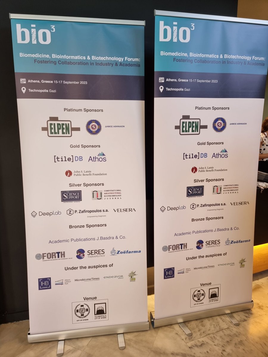 zoecournia's tweet photo. Our lab @BRFAA_IIBEAA is participating at the Bioinformatics & Biotechnology Forum: Fostering Collaboration in Industry & Academia #bio3 conference
https://t.co/hwRRxOPT7X https://t.co/QwoAAxmjPM