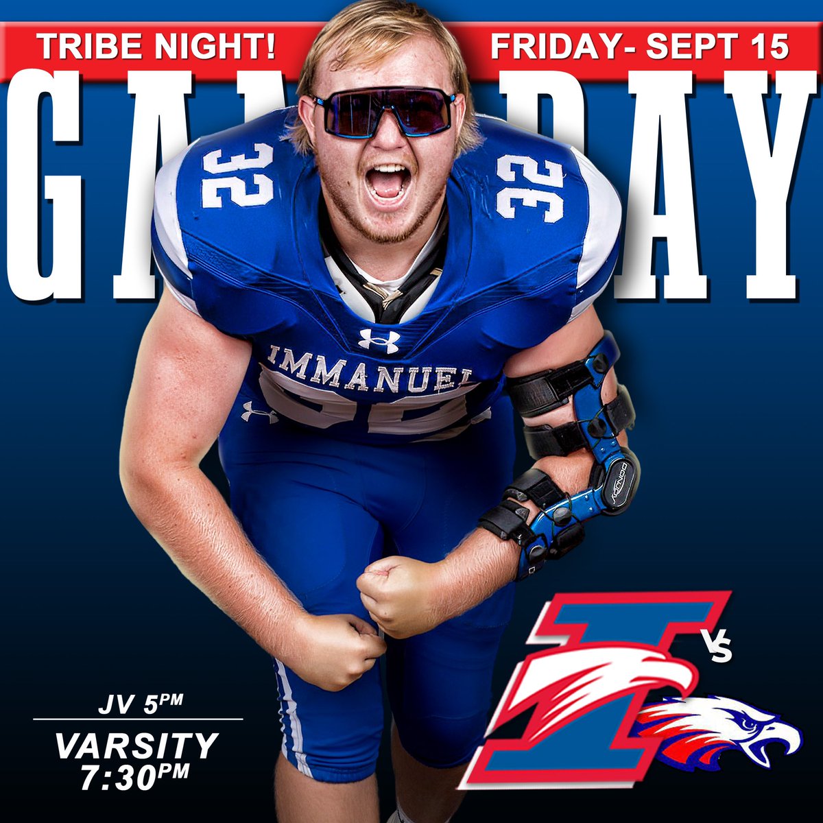 IHSNation's tweet photo. It’s #GameDay for our @ihseaglesfb!! They host Firebaugh at 5pm and 7:30pm! And it’s Tribe Night - JH/HS students who are in their tribe color will be called down to the track at halftime, the tribe with the most students dressed in their tribe color wins!
#GoEagles https://t.co/xilK4zY66M