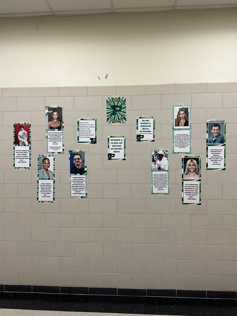 Ms. Restrepo, Student Assistance Counselor, in PE classes talking to students about her role, about risk and protective factors for substance use, and a Nat’l Recovery Month celebrity display!  <a href="/MrPalumboPHS/">Joseph Palumbo</a> <a href="/pvilleschoolsny/">pleasantvillenyschools</a>