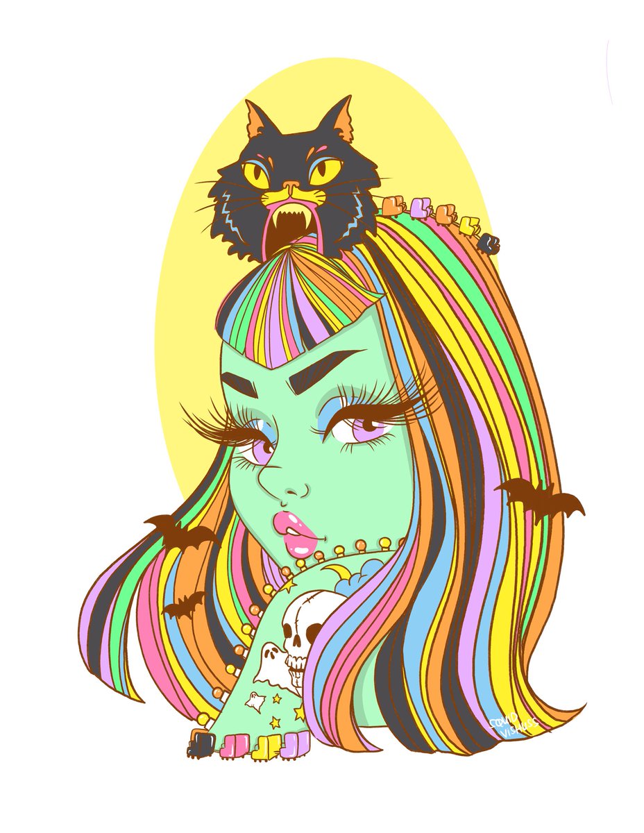 Patreon slots are back open for October’s theme!!! 🌙💜🎃